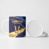 Personalized Barbados Gold Trident Ceramic Mug Luxury Style