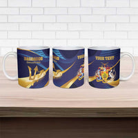 Personalized Barbados Gold Trident Ceramic Mug Luxury Style