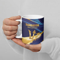 Personalized Barbados Gold Trident Ceramic Mug Luxury Style