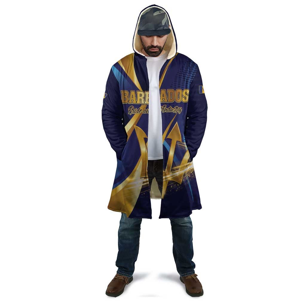 Personalized Barbados Gold Trident Cloak Luxury Style