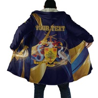 Personalized Barbados Gold Trident Cloak Luxury Style
