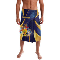 Personalized Barbados Gold Trident Lavalava Luxury Style
