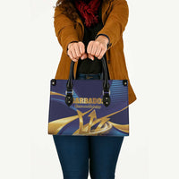 Barbados Gold Trident Leather Bag Luxury Style
