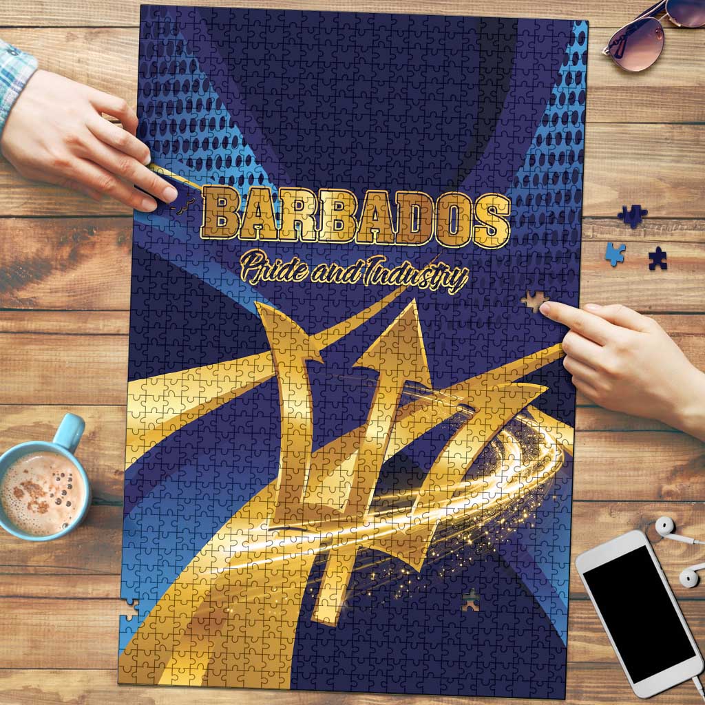 Barbados Gold Trident Puzzle Luxury Style