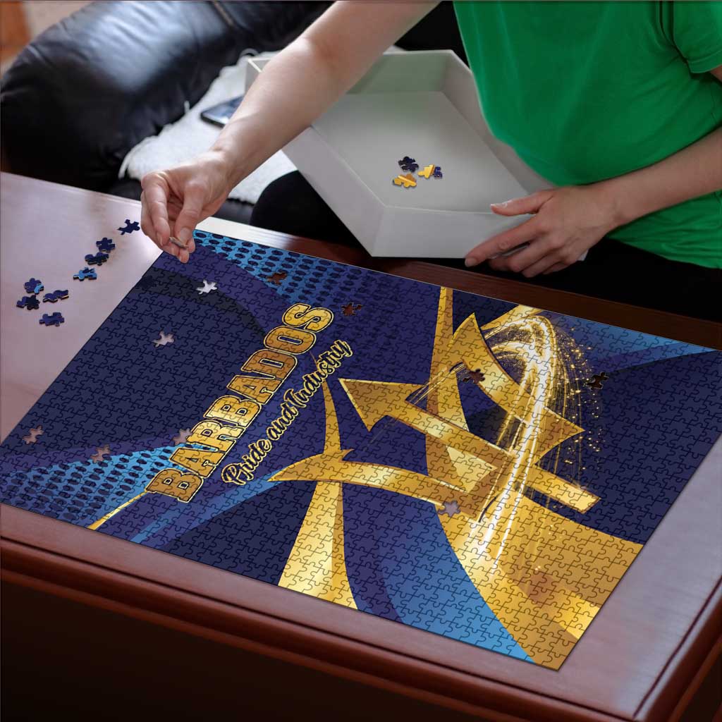 Barbados Gold Trident Puzzle Luxury Style
