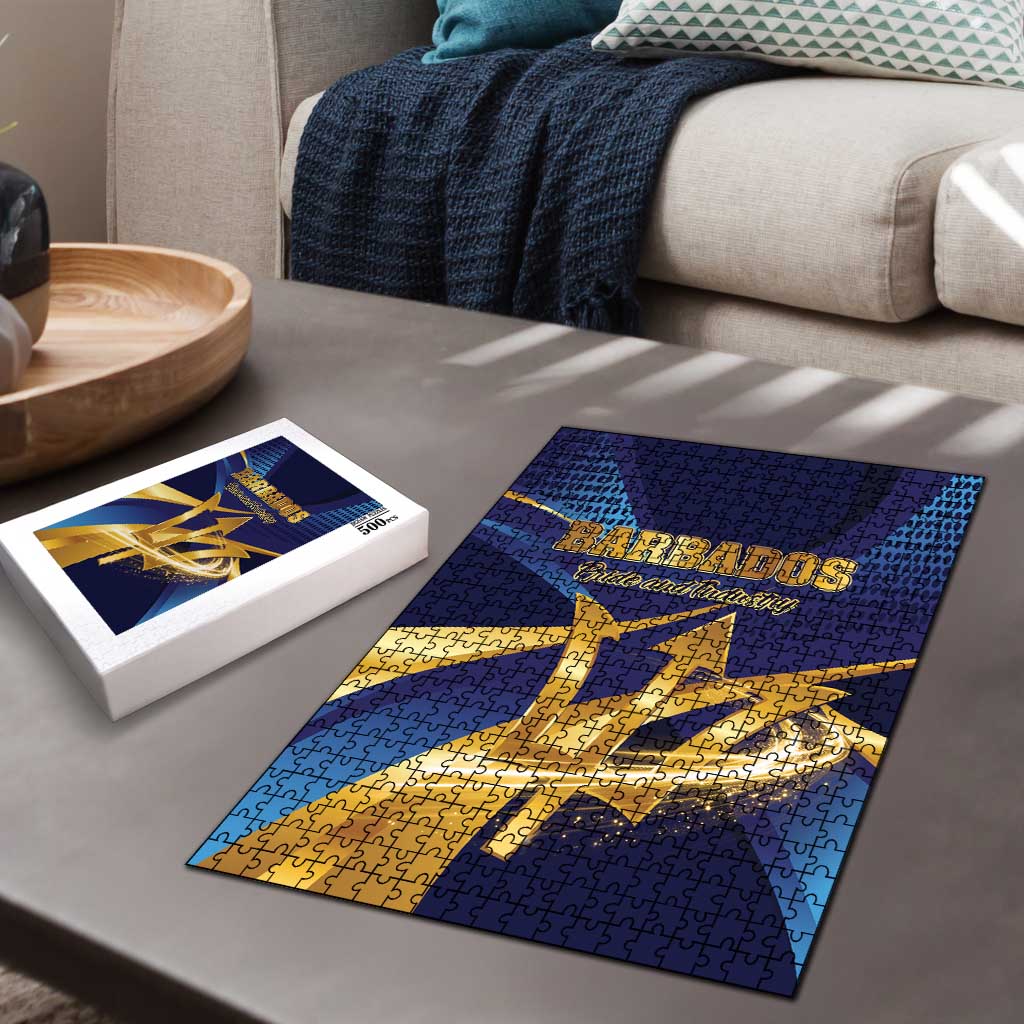 Barbados Gold Trident Puzzle Luxury Style