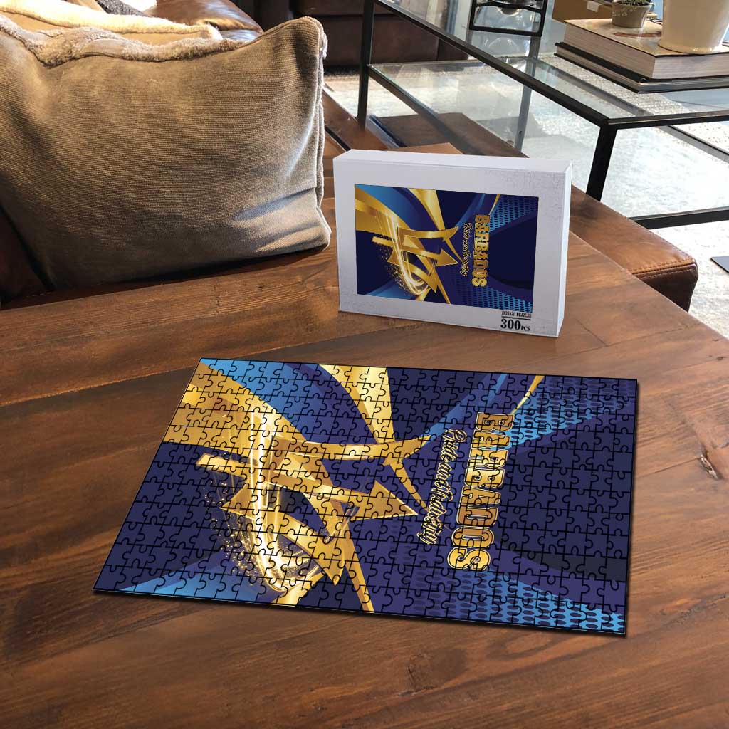 Barbados Gold Trident Puzzle Luxury Style