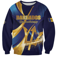 Personalized Barbados Gold Trident Sweatshirt Luxury Style