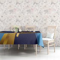 Barbados Gold Trident Tablecloth Luxury Style