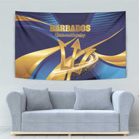 Barbados Gold Trident Tapestry Luxury Style