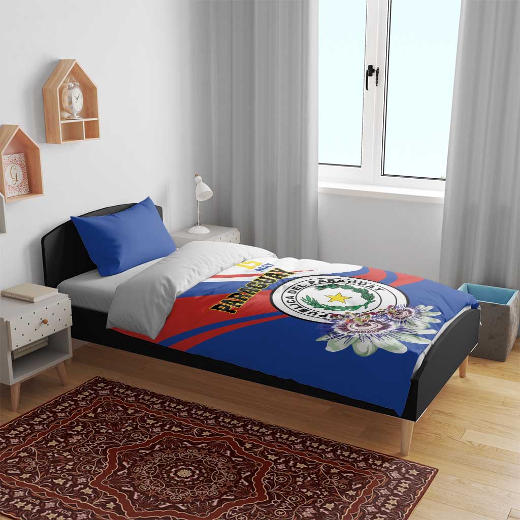 Paraguay Independence Day 2025 Bedding Set Passiflora Paz y justicia