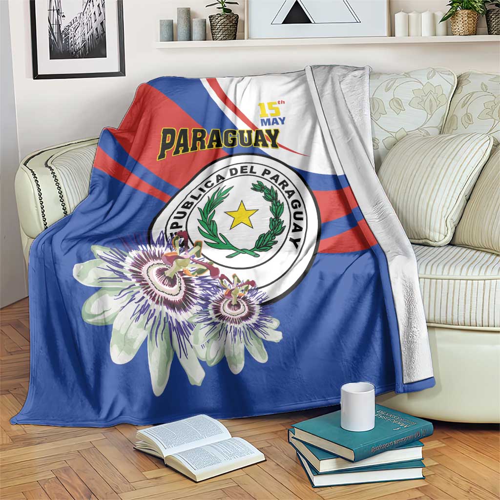 Paraguay Independence Day 2025 Blanket Passiflora Paz y justicia