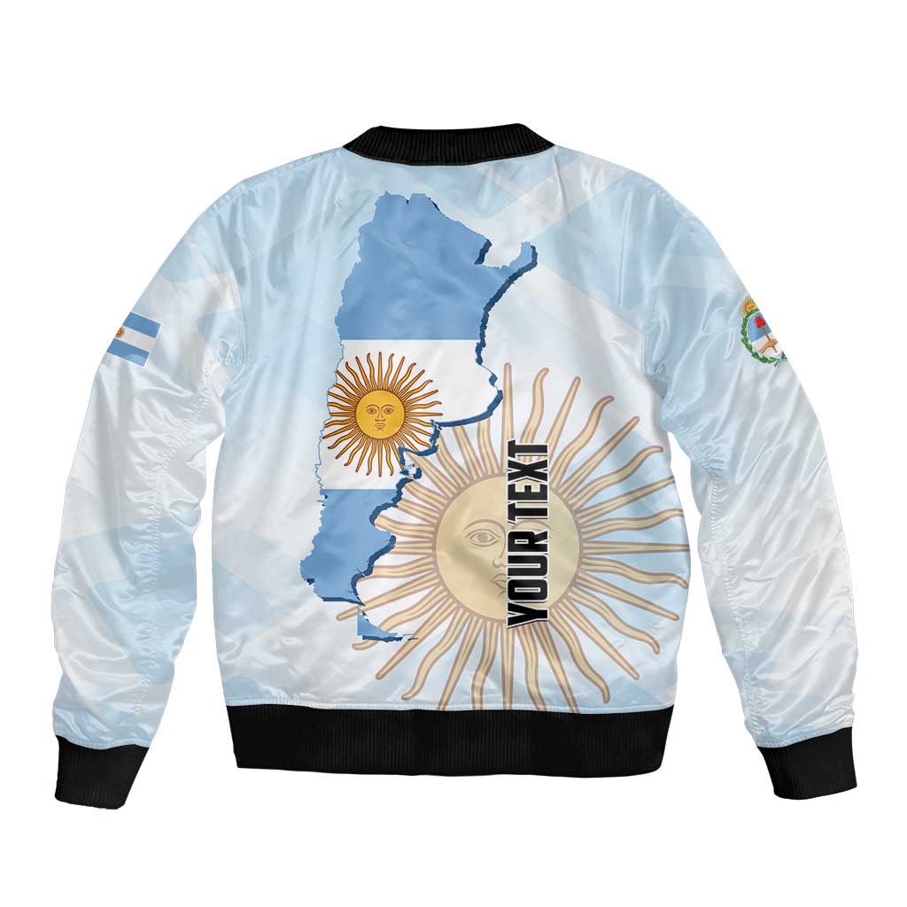 Personalized Argentine Revolution Day 1810 Bomber Jacket Sol de Mayo
