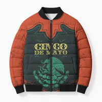 Personalized Cinco de Mayo Bomber Puffer Jacket Grunge Stylized