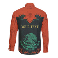 Personalized Cinco de Mayo Long Sleeve Button Shirt Grunge Stylized