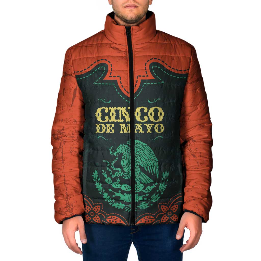 Personalized Cinco de Mayo Padded Jacket Grunge Stylized