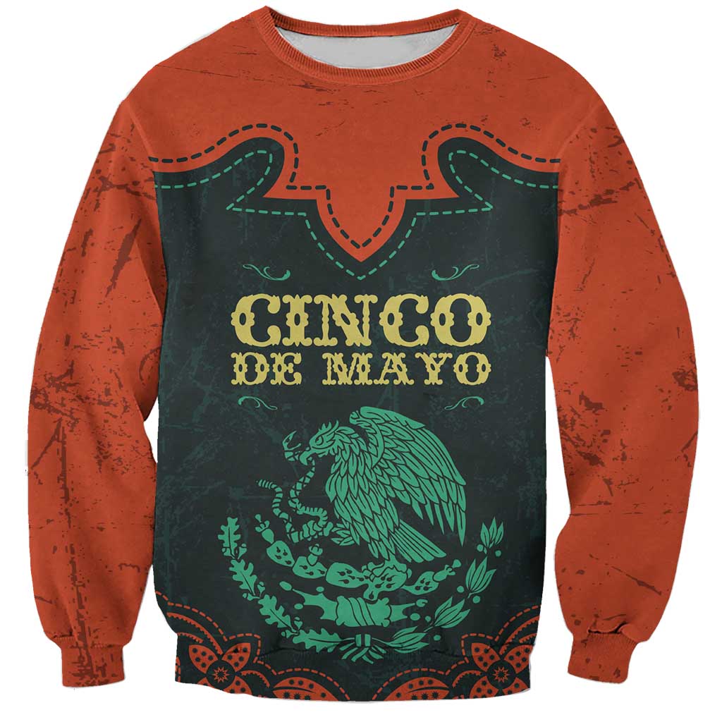 Personalized Cinco de Mayo Sweatshirt Grunge Stylized