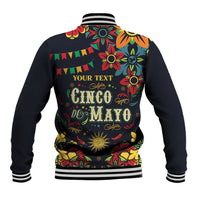 Personalized Cinco de Mayo Baseball Jacket Vibrant Flowers