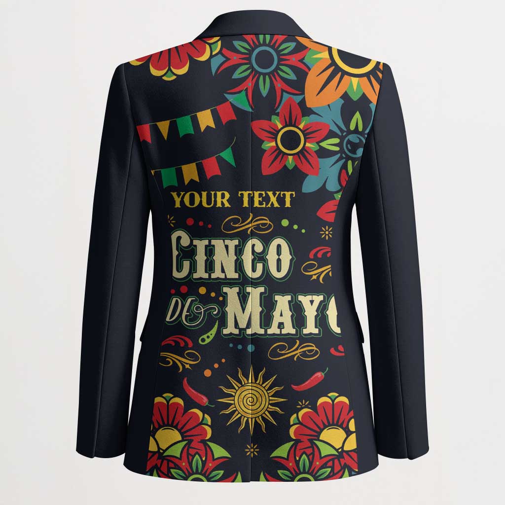 Personalized Cinco de Mayo Blazer Vibrant Flowers
