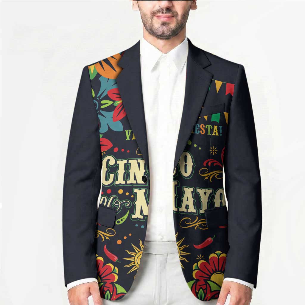 Personalized Cinco de Mayo Blazer Vibrant Flowers