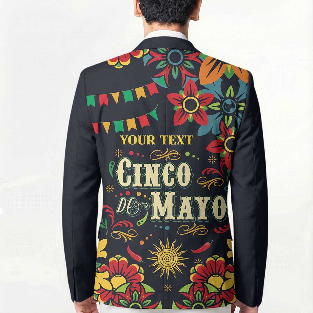 Personalized Cinco de Mayo Blazer Vibrant Flowers