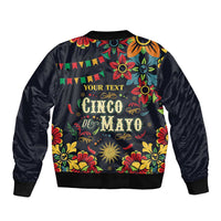 Personalized Cinco de Mayo Bomber Jacket Vibrant Flowers