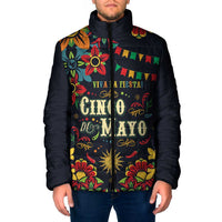 Personalized Cinco de Mayo Padded Jacket Vibrant Flowers