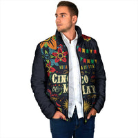 Personalized Cinco de Mayo Padded Jacket Vibrant Flowers