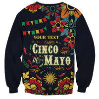 Personalized Cinco de Mayo Sweatshirt Vibrant Flowers