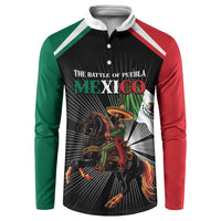 Mexico Battle of Puebla Button Sweatshirt Mexican Warrior