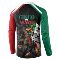 Mexico Battle of Puebla Button Sweatshirt Mexican Warrior