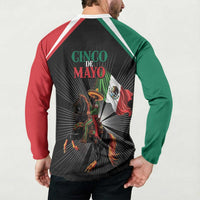 Mexico Battle of Puebla Button Sweatshirt Mexican Warrior