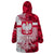 Poland Wearable Blanket Hoodie Polska Coat Of Arms Flag Style - Wonder Print Shop