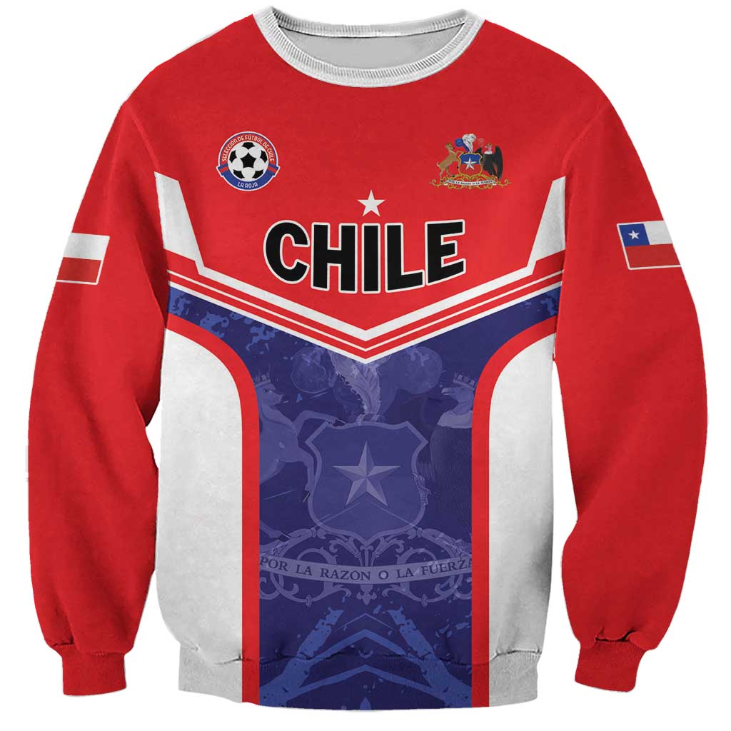 Custom Football Chile Sweatshirt Vamos La Roja - Wonder Print Shop