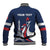 Personalized France 2024 Bonjour Baseball Jacket Eiffel Tower Gallic Rooster - Wonder Print Shop