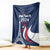 France 2024 Bonjour Blanket Eiffel Tower Gallic Rooster