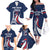 Personalized France 2024 Bonjour Family Matching Off The Shoulder Long Sleeve Dress and Hawaiian Shirt Eiffel Tower Gallic Rooster - Wonder Print Shop