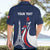 Personalized France 2024 Bonjour Hawaiian Shirt Eiffel Tower Gallic Rooster - Wonder Print Shop