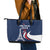 France 2024 Bonjour Leather Tote Bag Eiffel Tower Gallic Rooster