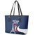 France 2024 Bonjour Leather Tote Bag Eiffel Tower Gallic Rooster