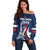 Personalized France 2024 Bonjour Off Shoulder Sweater Eiffel Tower Gallic Rooster - Wonder Print Shop