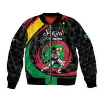 Personalized Saint Kitts and Nevis Cricket Champions Bomber Jacket - Wonder Print Shop