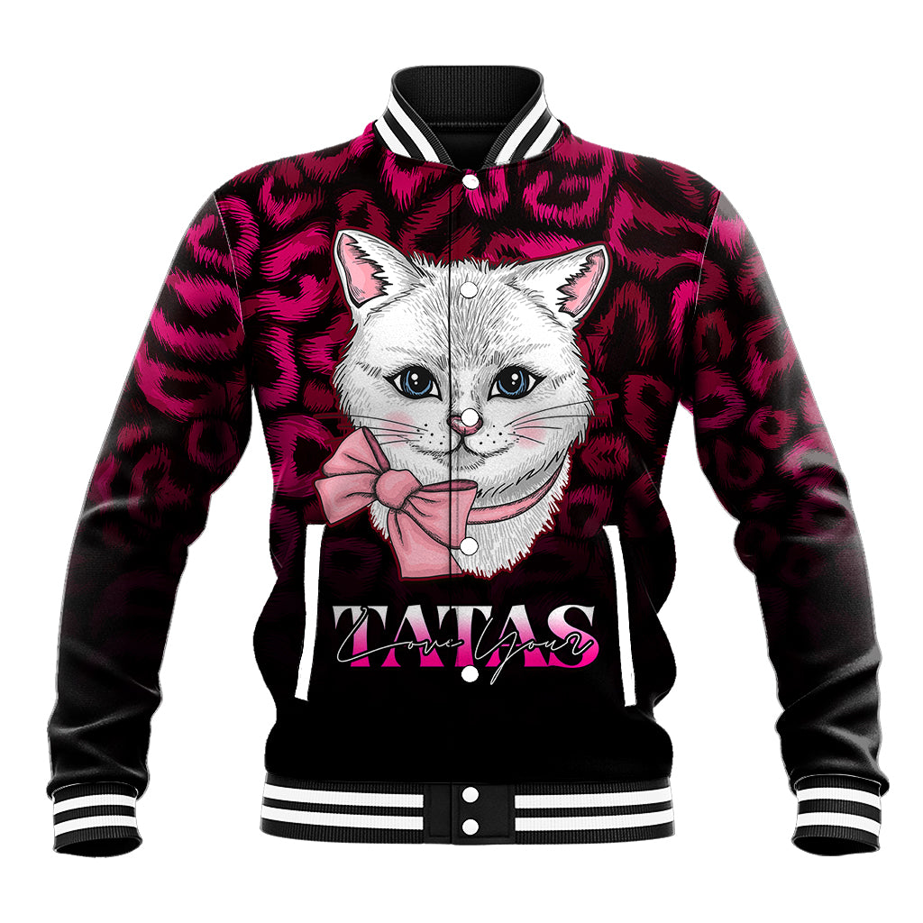 Personalised Love Your Tatas Baseball Jacket Cat Breast Cancer Awareness - Wonder Print Shop