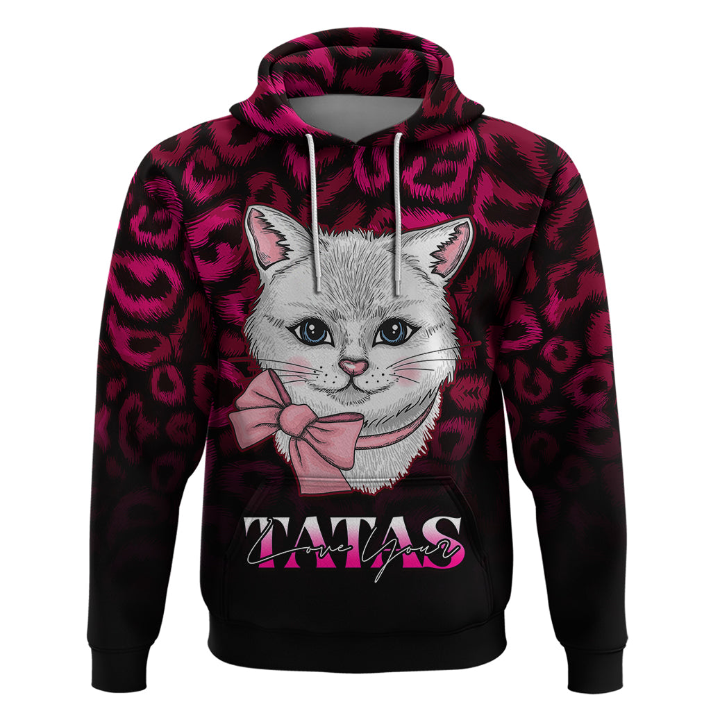 Personalised Love Your Tatas Hoodie Cat Breast Cancer Awareness - Wonder Print Shop