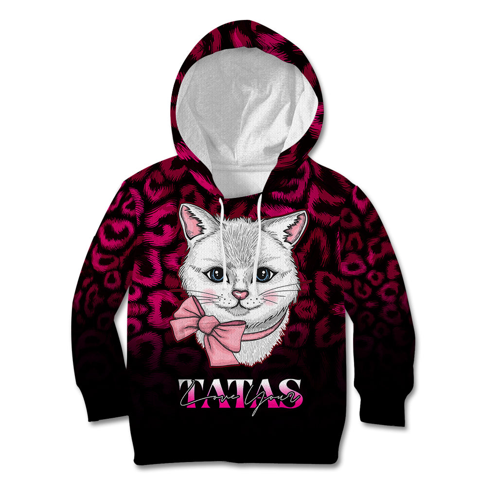 Personalised Love Your Tatas Kid Hoodie Cat Breast Cancer Awareness - Wonder Print Shop