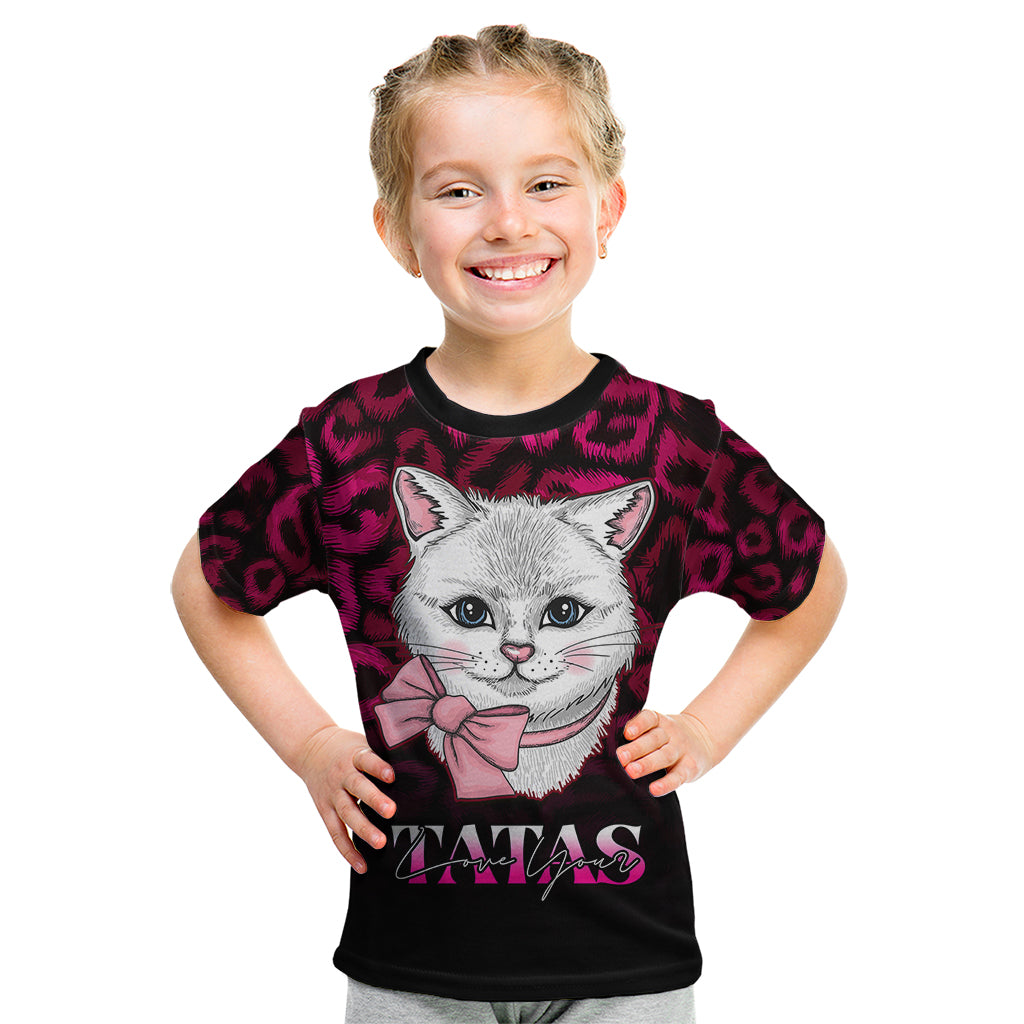 Personalised Love Your Tatas Kid T Shirt Cat Breast Cancer Awareness - Wonder Print Shop