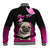 Personalised Pink Out Baseball Jacket Pug Dog Breast Cancer Awareness - Wonder Print Shop