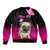 Personalised Pink Out Bomber Jacket Pug Dog Breast Cancer Awareness - Wonder Print Shop