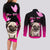 Personalised Pink Out Couples Matching Long Sleeve Bodycon Dress and Long Sleeve Button Shirts Pug Dog Breast Cancer Awareness - Wonder Print Shop