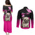 Personalised Pink Out Couples Matching Puletasi Dress and Long Sleeve Button Shirts Pug Dog Breast Cancer Awareness - Wonder Print Shop